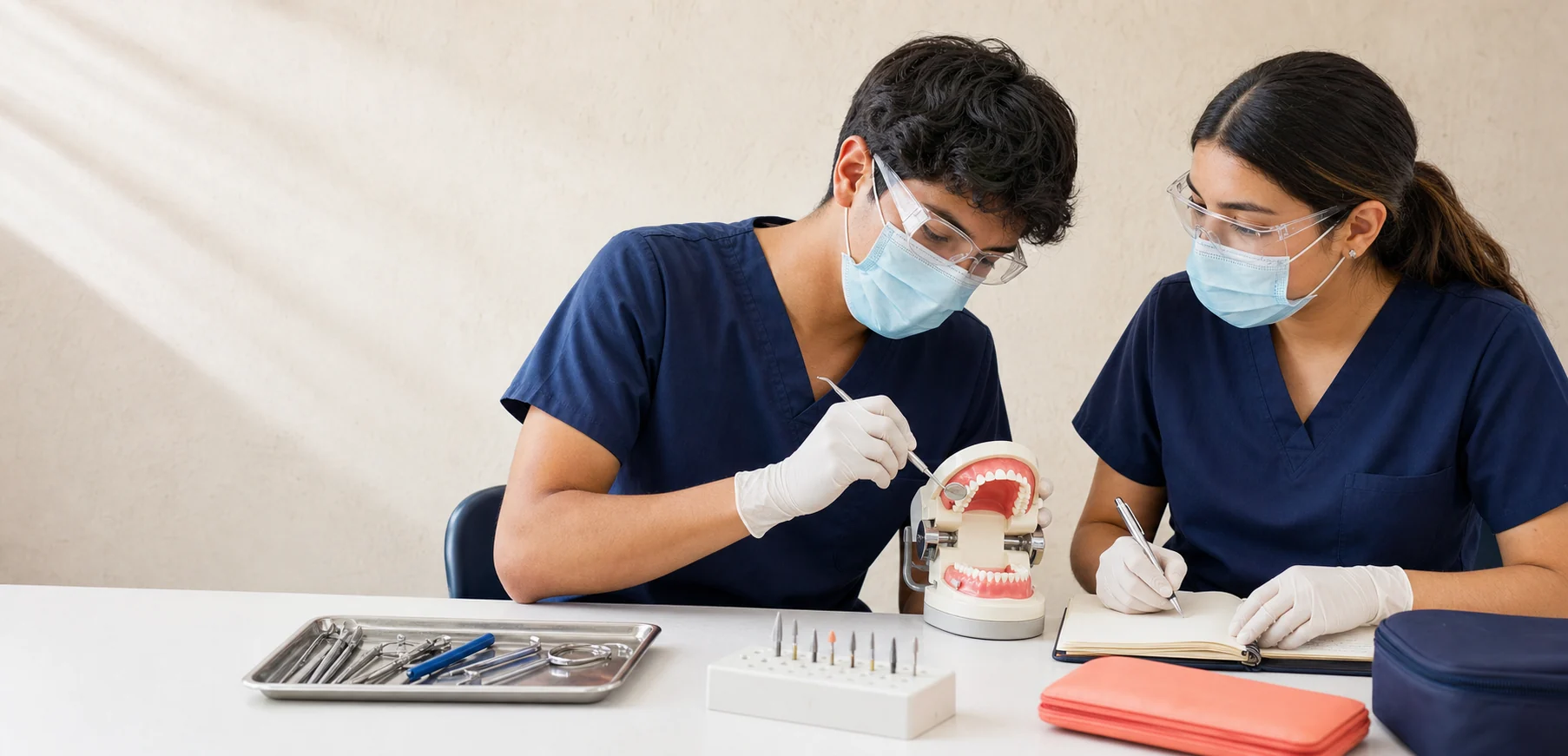 Práctica académica de Odontología en un entorno de aprendizaje clínico.